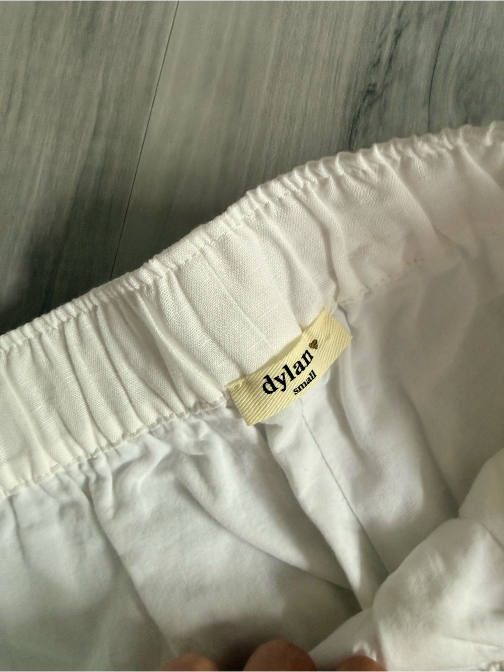 dylan White Wide-Leg Linen Blend Pants - Picture 3 of 5